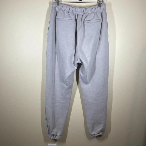 Awet Sweatpants Men's Size L Gray Cotton Tapered Legs Logo Pockets Drawstring - Picture 9 of 13